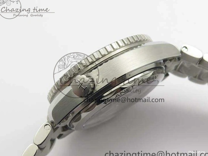 0218 Planet Ocean Master Chrono SS OM 1:1 Best Edition Gray Dial On SS Bracelet A9900 V Efficient 8116